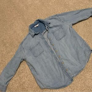 Old Navy Light Blue Button-Up Denim Shirt